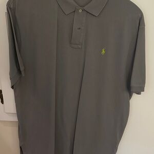 Ralph Lauren Gray Polo with Green Logo